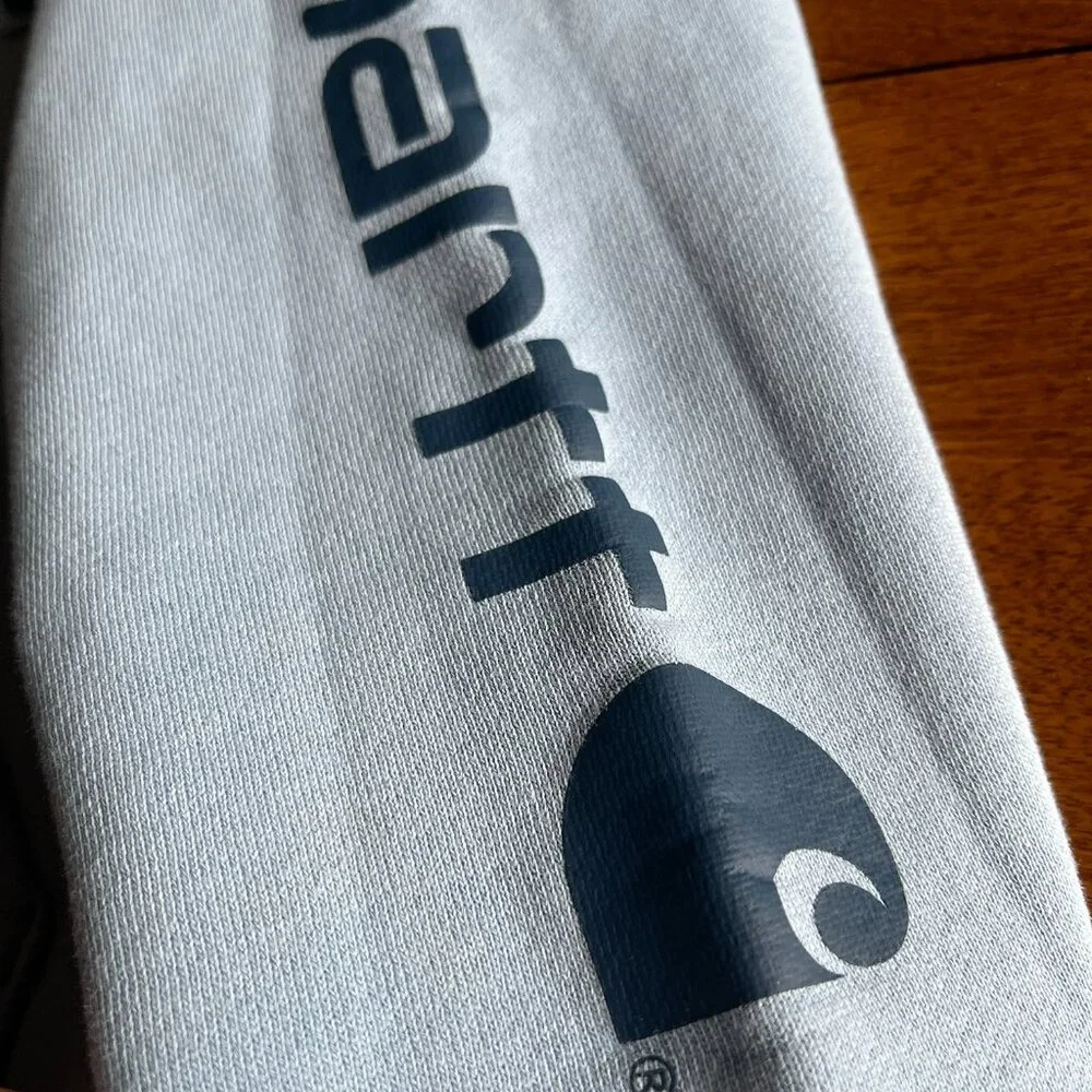 Carhartt light blue logo hoodie 5